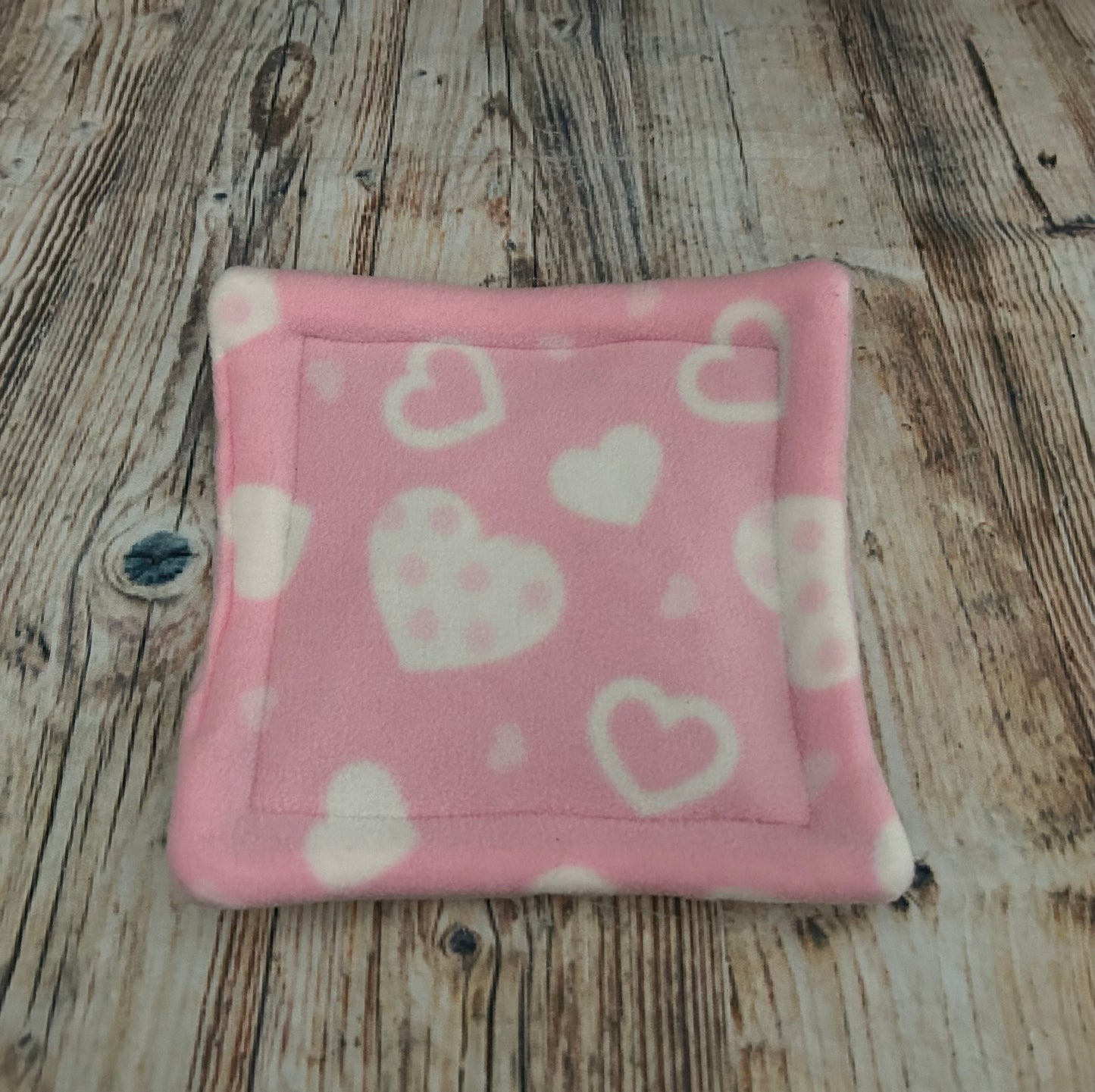 Baby Pink Hearts Fleece Cage Pad