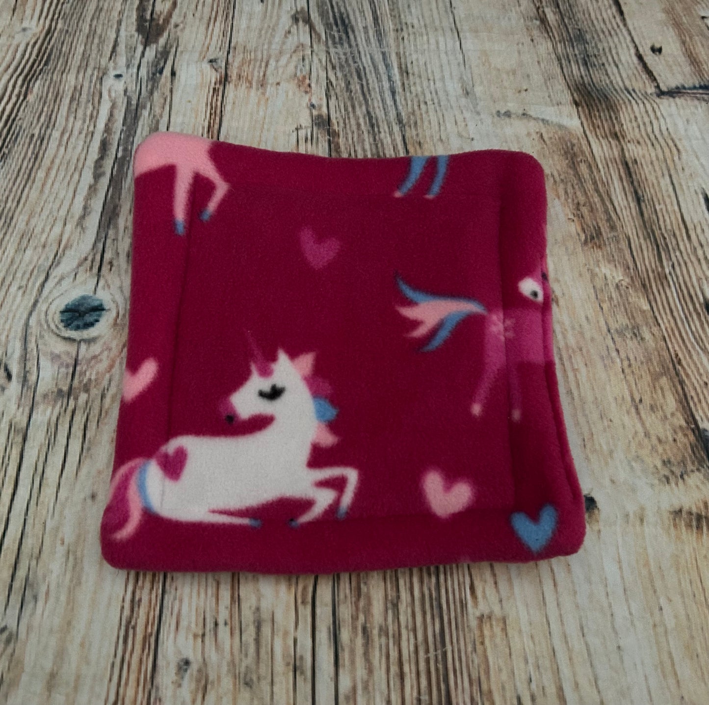 Cerise Pink Unicorns Fleece Cage Pad