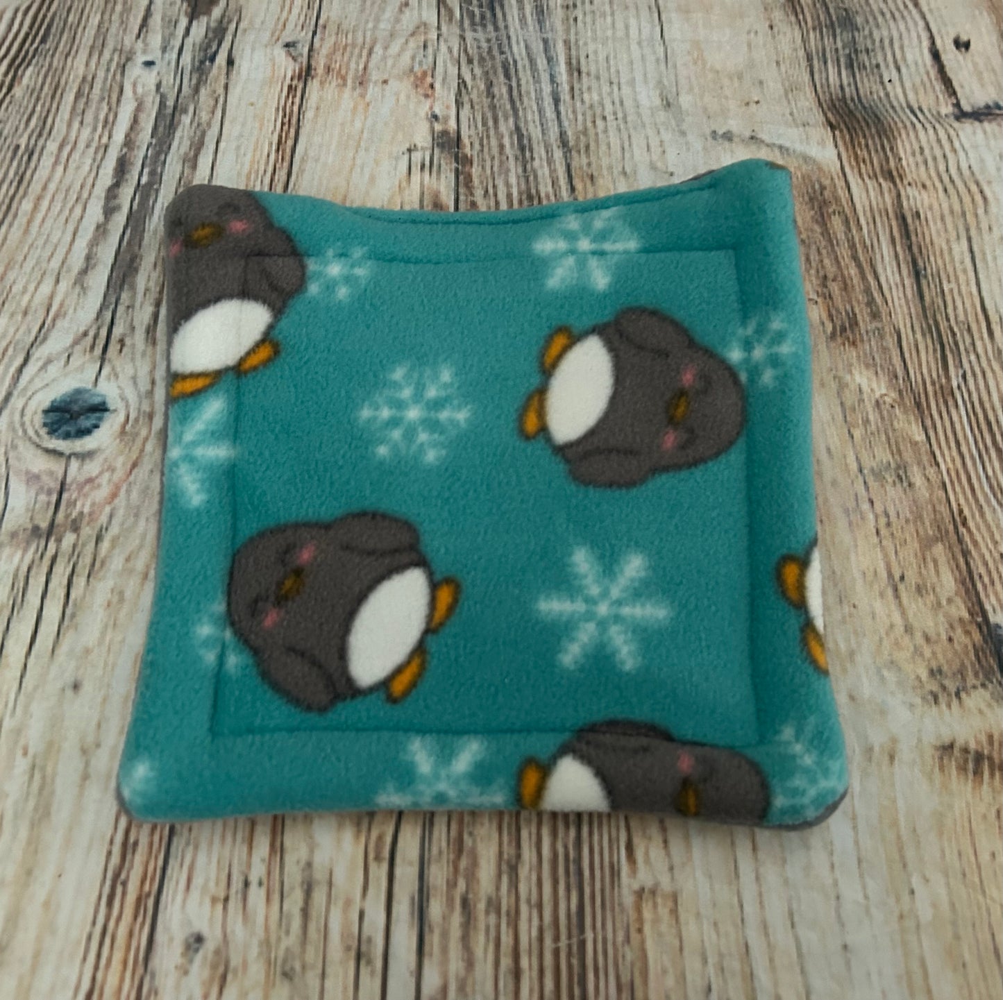 Christmas Winter Penguins Fleece Cage Pad