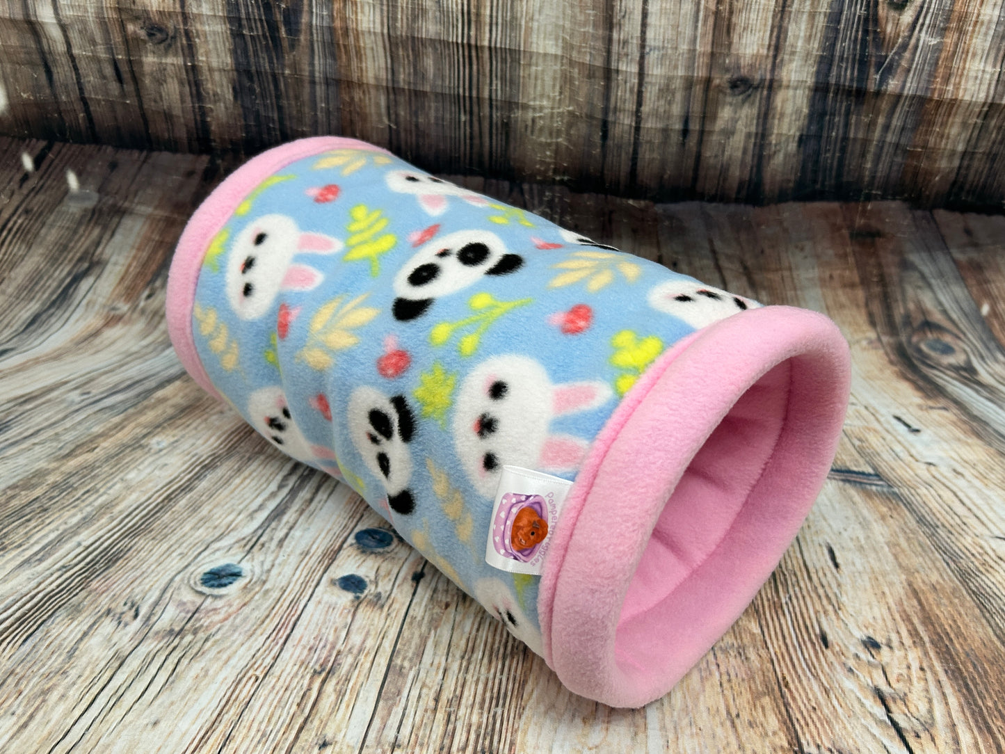 Panda & Bears Fleece Cosy Tunnel / Baby Pink