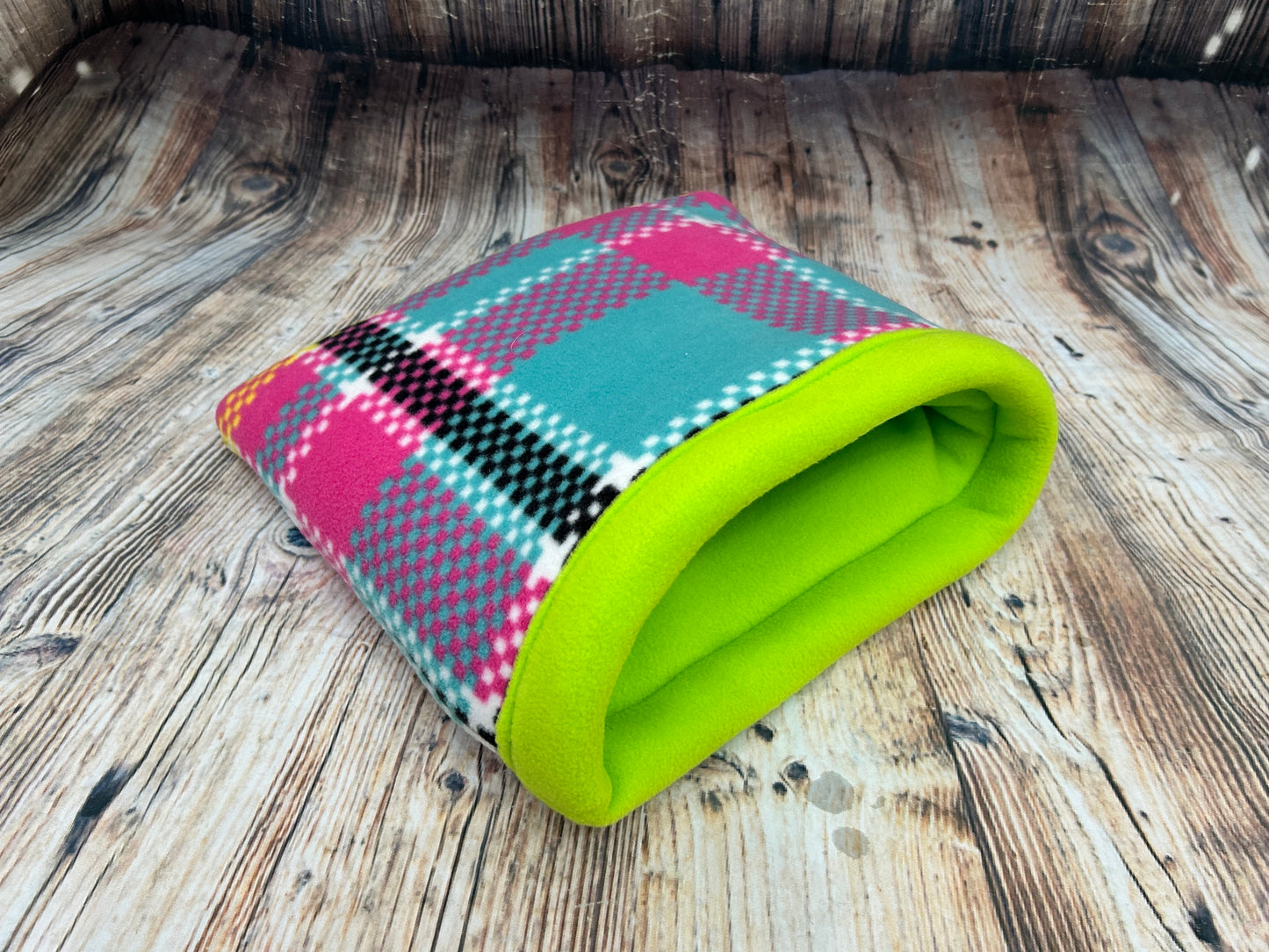 Pink Tartan Fleece Piggie Sack