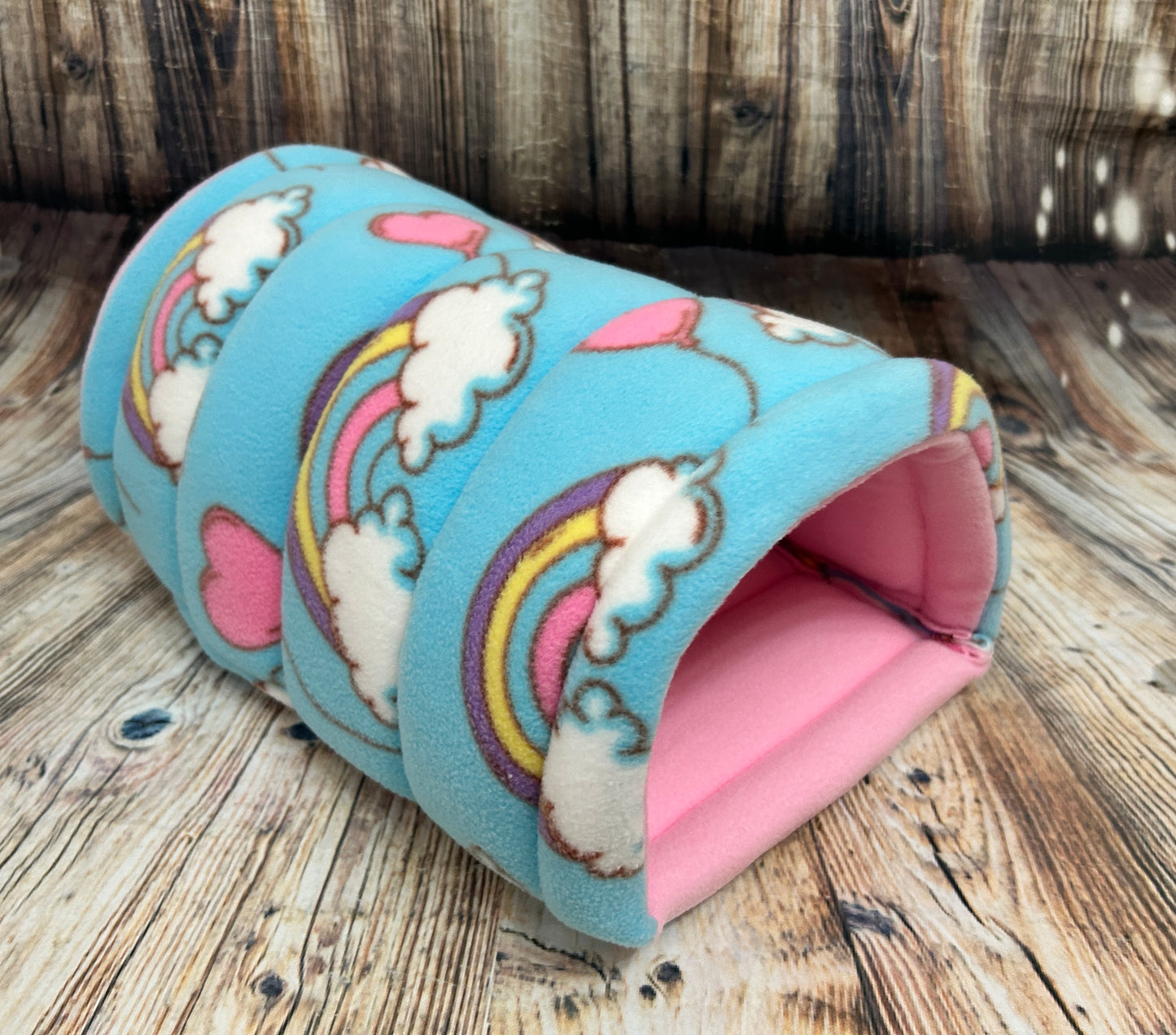 Magical Rainbows Fleece Zoomies Tunnel / Baby Pink
