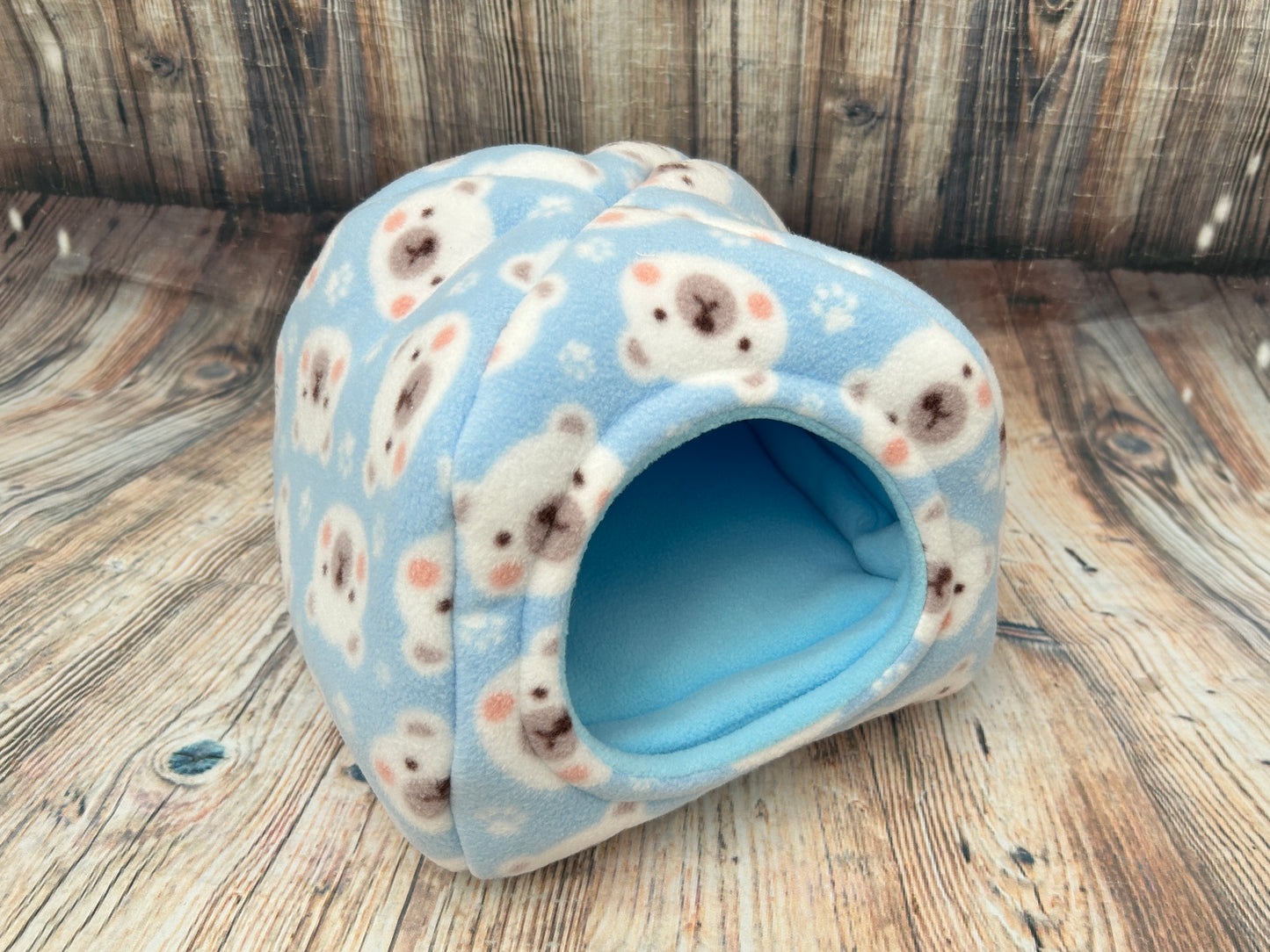 Baby Blue Bears Fleece Piggie Pyramid / Baby Blue + Pad