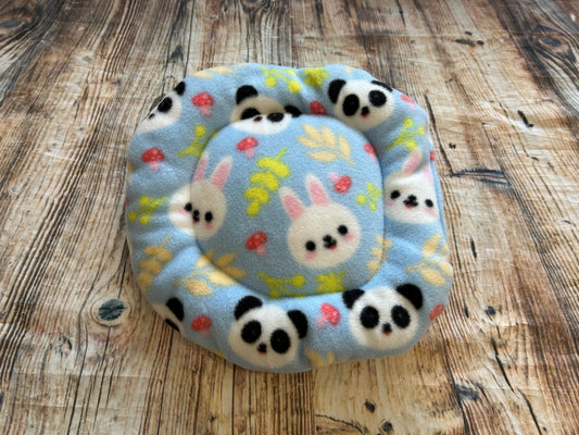 Panda & Bears Round Soft Fleece Cushion Bed
