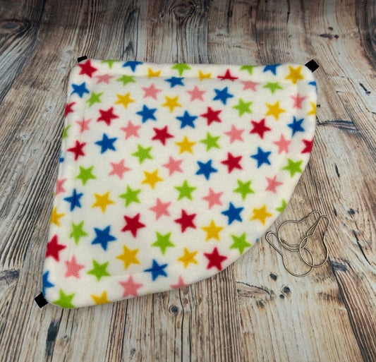 Multi Stars Fleece Reversible Quilted Corner Hammock With Fixings