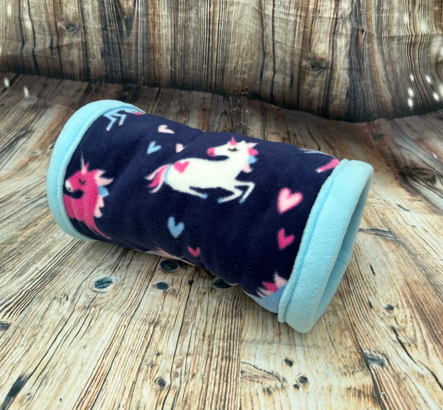Navy Unicorns Fleece Cosy Tunnel / Blue