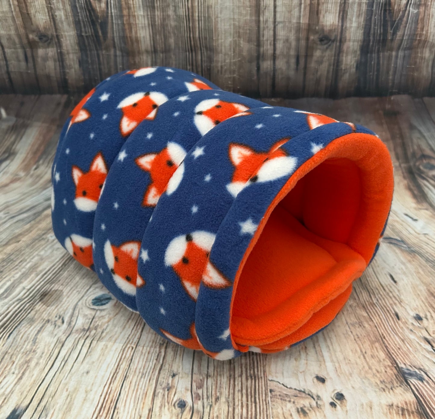 Blue Foxes Fleece Piggie Den / Orange + Pad