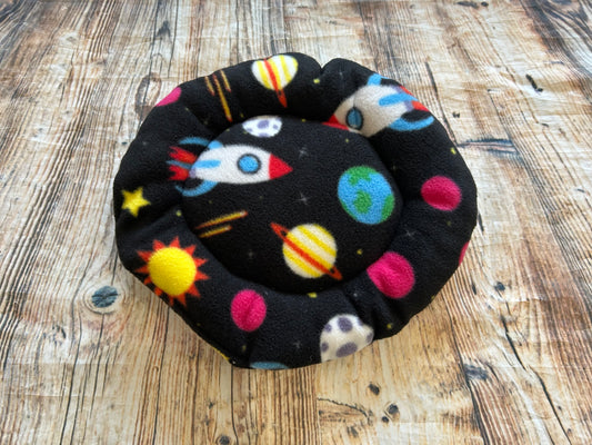 Space Round Soft Fleece Cushion Bed