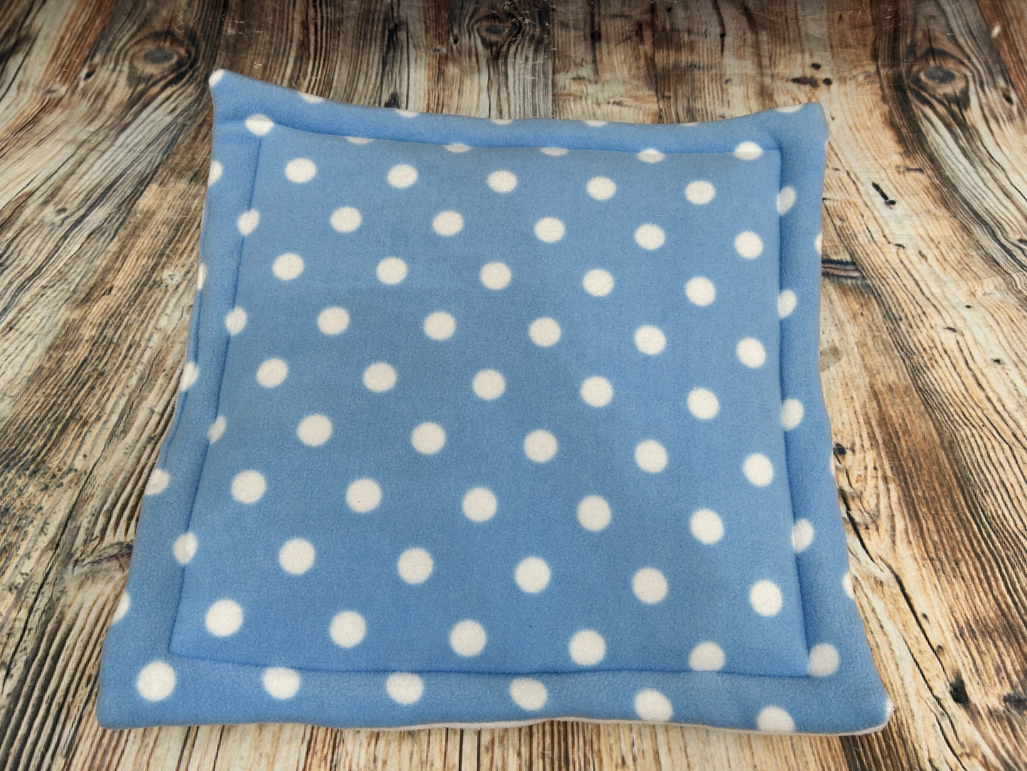 Baby Blue Polka Dot Fleece Lap Pad