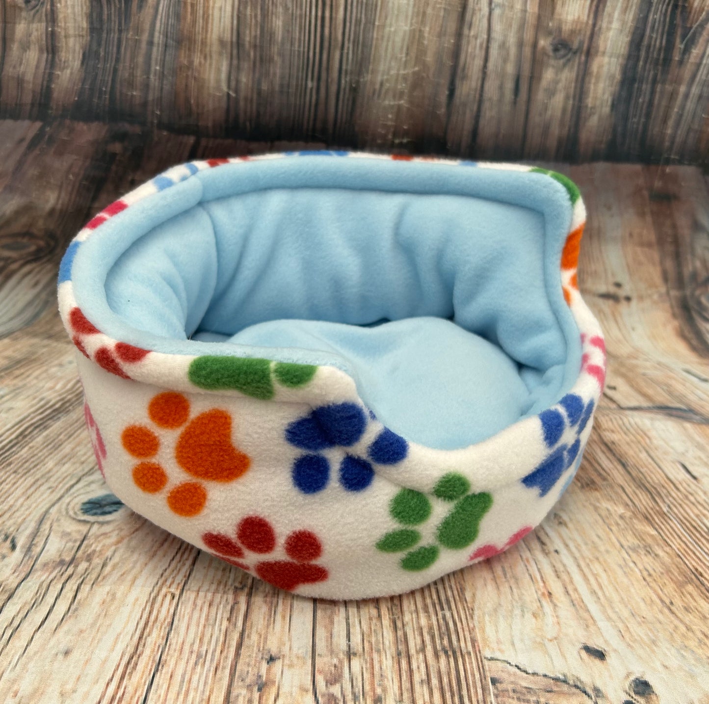 White Multi Paws Fleece Cuddle Cup