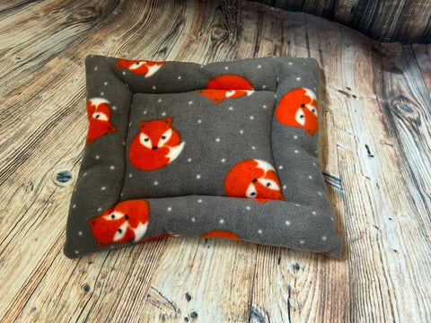 Grey Foxes Soft Rectangle Fleece Cushion bed