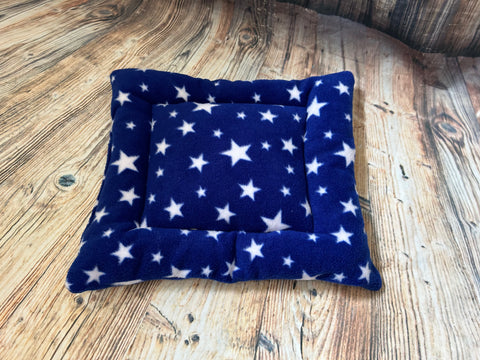 Royal Blue Stars Rectangle Fleece Cushion bed