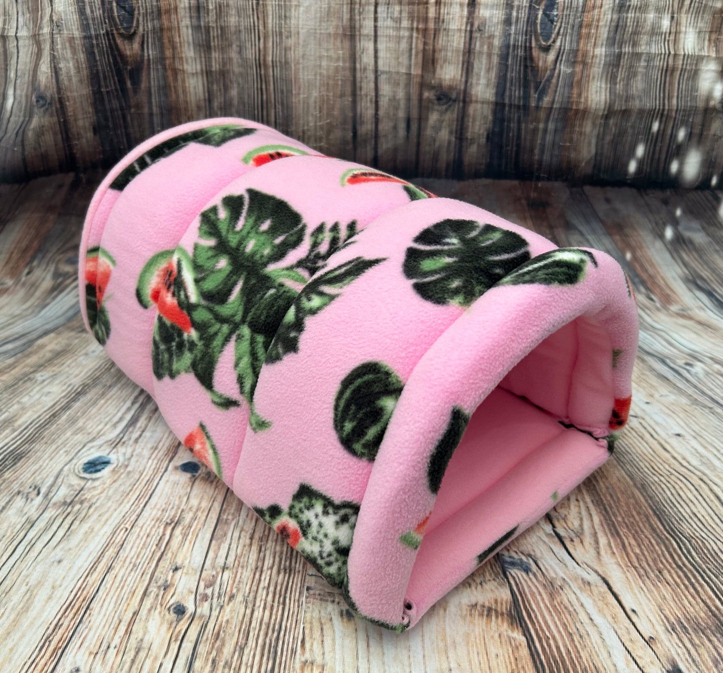 Watermelon Fleece Zoomies Tunnel / Baby Pink