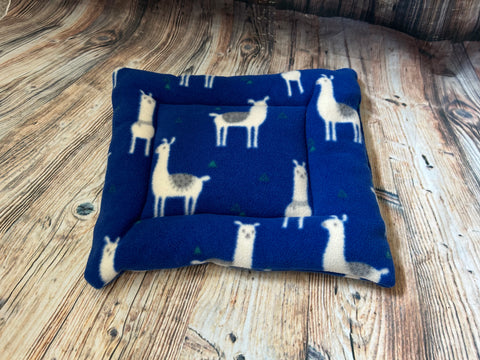 Royal Blue Llama Soft Rectangle Fleece Cushion bed