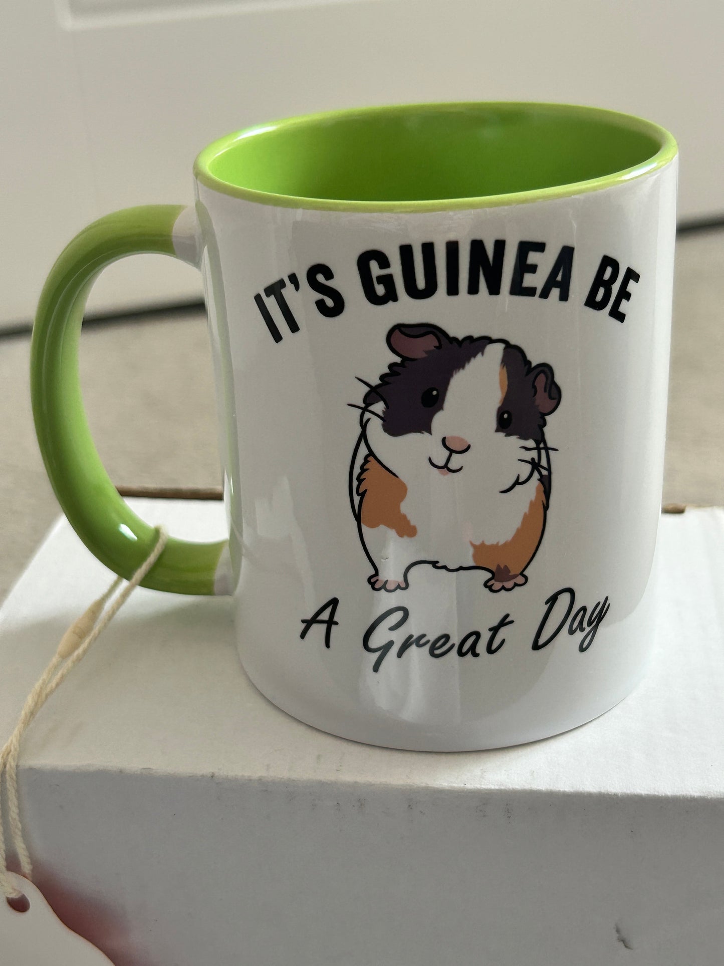 Guinea Pig Mug Navy Lime Green