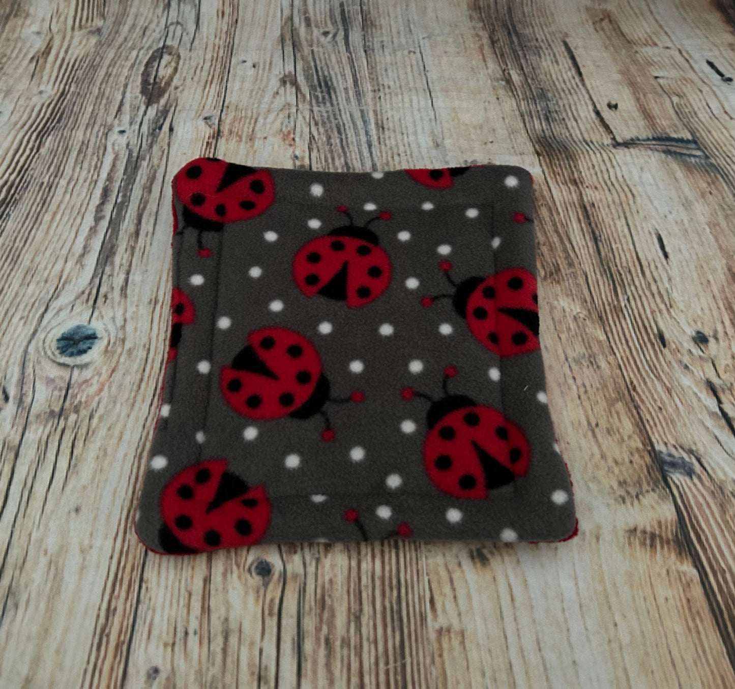 Grey Ladybird Fleece Cage Pad