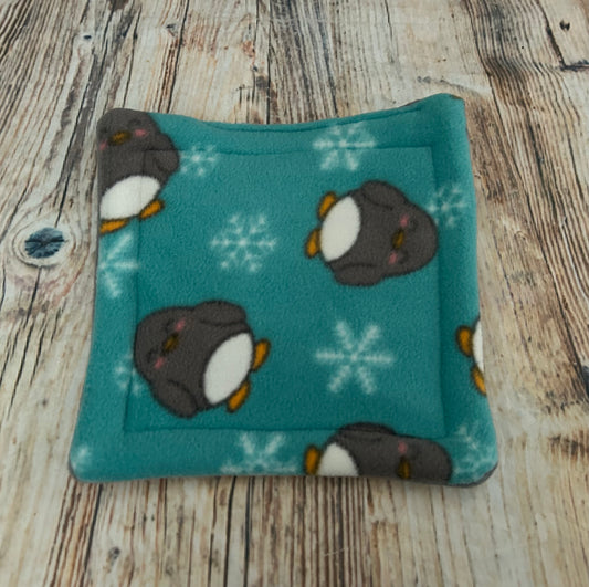 Christmas Winter Penguins Fleece Cage Pad