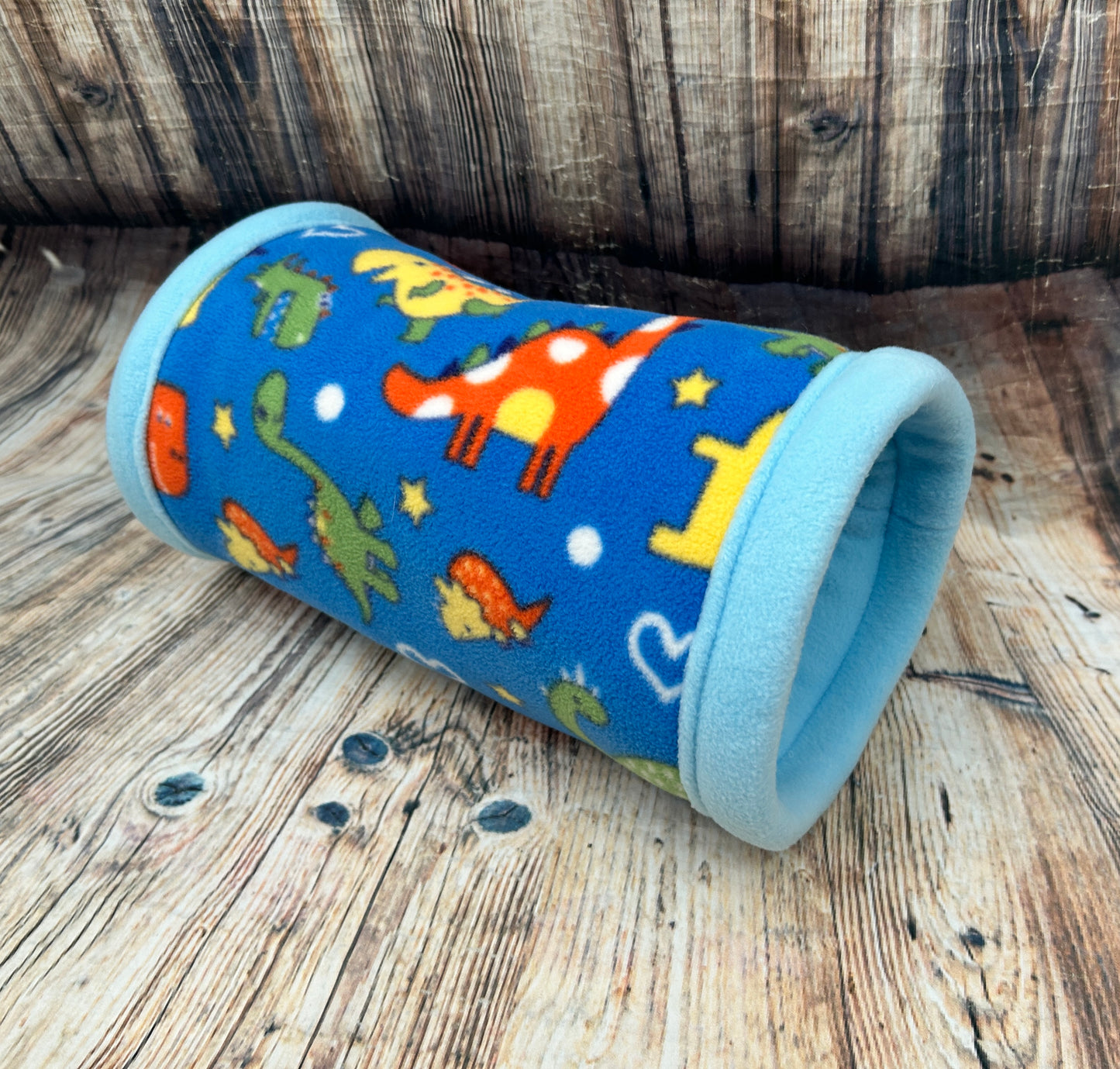Cartoon Dinosaurs Fleece Cosy Tunnel / Baby Blue