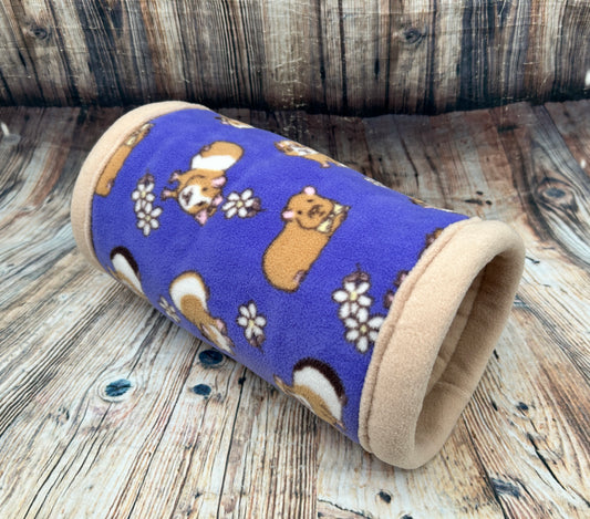 Guinea Pig Fleece Cosy Tunnel / Stone