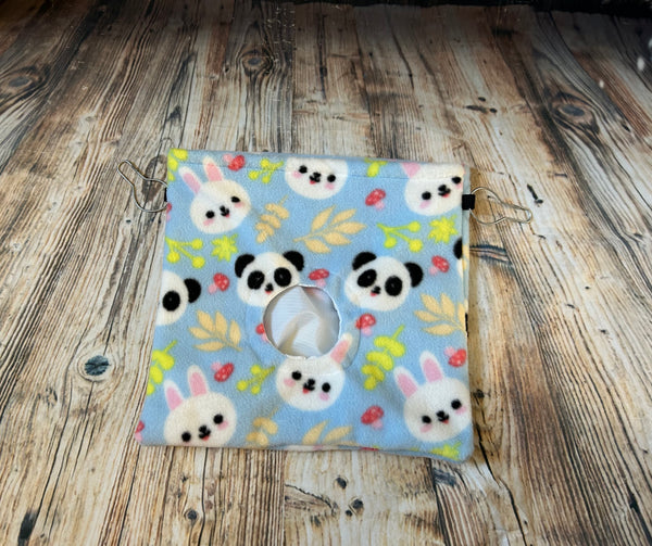Panda Fleece Hay Bag With Clips