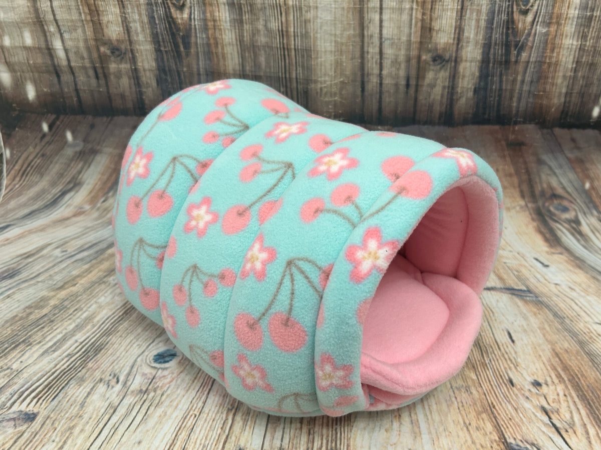 Cherry Blossom Fleece Piggie Den + Pad