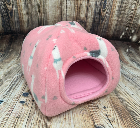 Pink Llama Fleece Piggie Pyramid / Baby Pink+ Pad