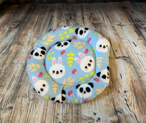 Medium Panda Round Soft Fleece Cushion Bed