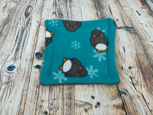 Grey Penguins Fleece Cage Pad
