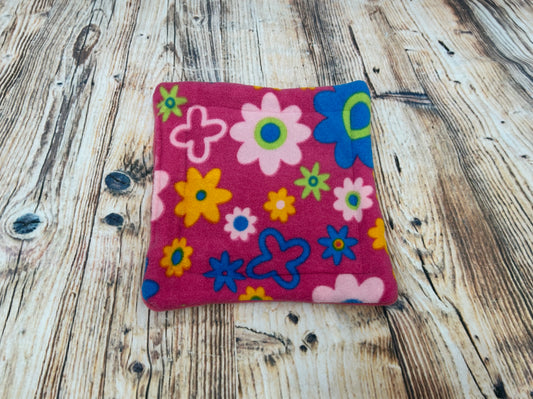 Pink Flowers Fleece Cage Pad