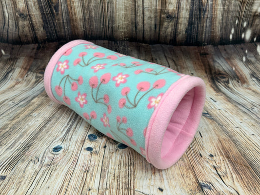 Cherry Blossom Fleece Cosy Tunnel / Baby Pink
