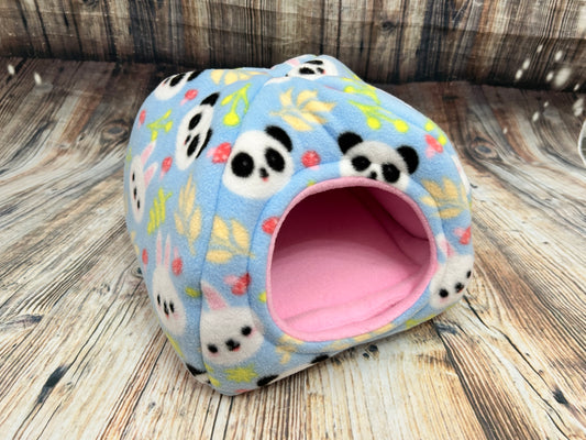 Panda & Bears Fleece Piggie Pyramid /  Baby Pink + Pad