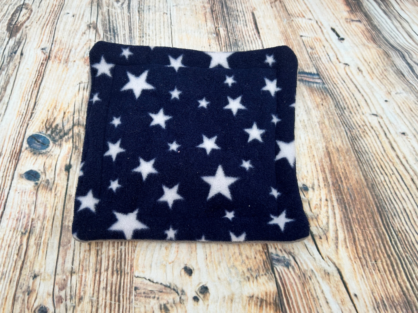 Navy Stars Fleece Cage Pad