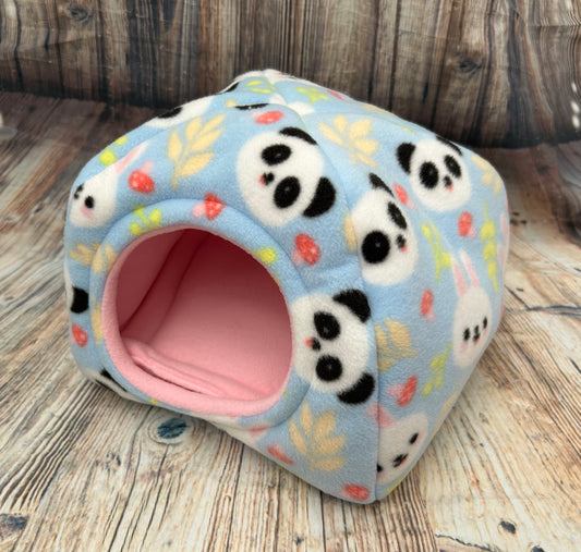 Panda Fleece Piggie Pyramid / Pink + Pad