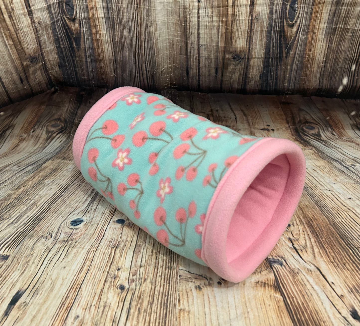 Cherry Blossom Fleece Cosy Tunnel / Baby Pink