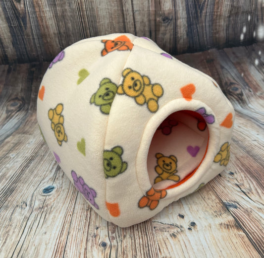 Bears Fleece Piggie Pyramid / Orange + Pad