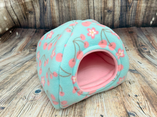 Cherry Blossom Fleece Piggie Pyramid /  Baby Pink + Pad