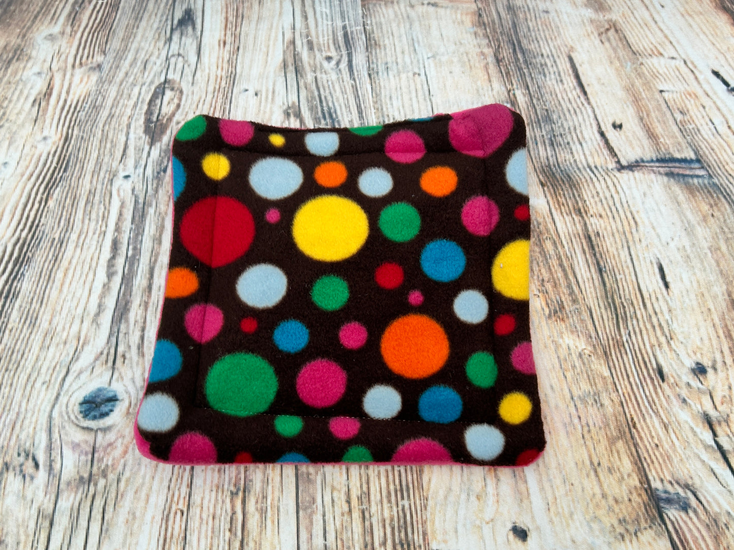 Brown Multi Spots Fleece Cage Pad