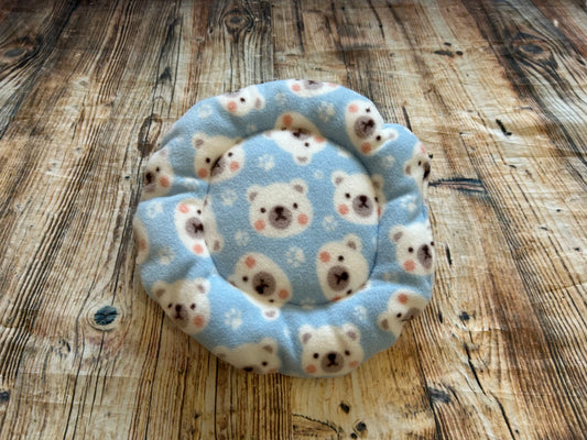 Blue Bears Round Soft Fleece Cushion Bed