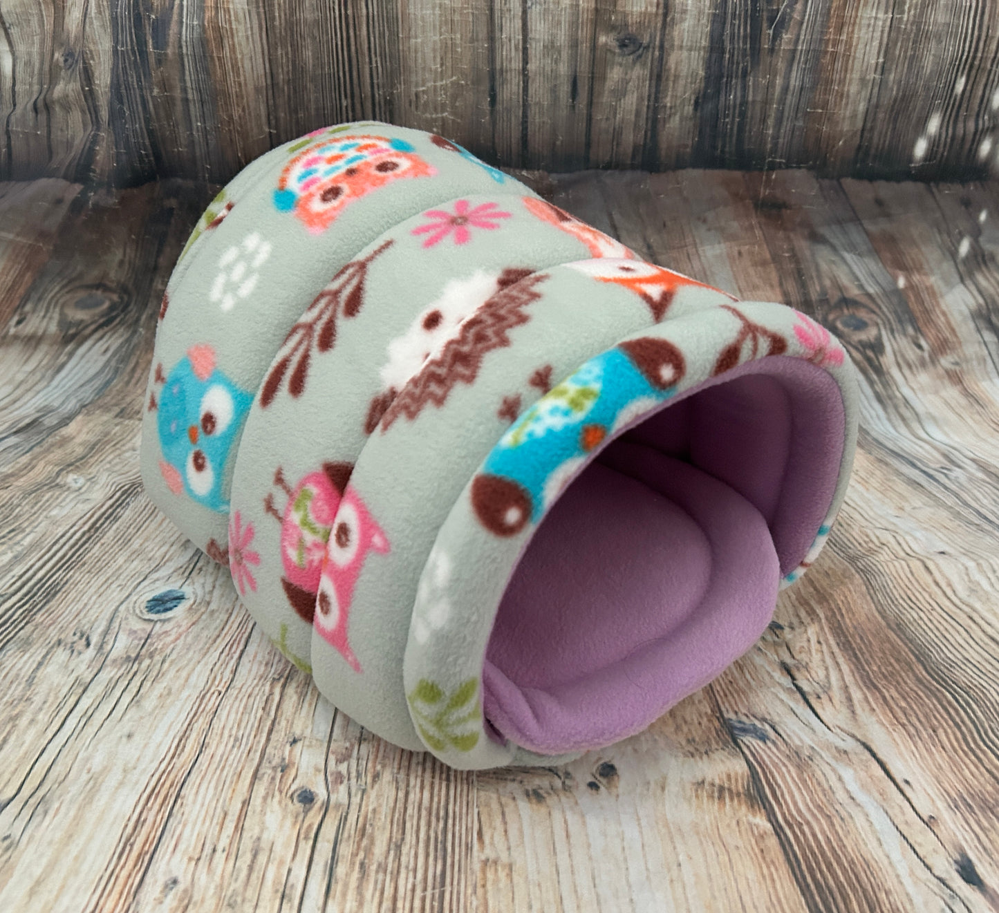 Sage Woodlands Fleece Piggie Den / Lilac+ Pad