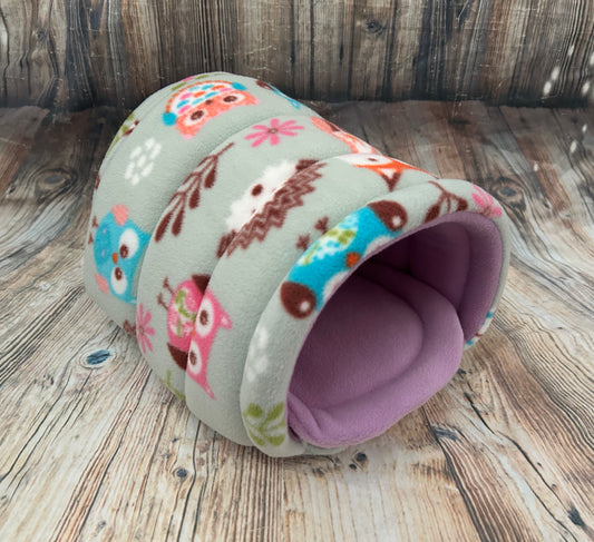 Sage Woodlands Fleece Piggie Den / Lilac+ Pad