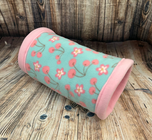 Cherry Blossom Fleece Cosy Tunnel / Baby Pink