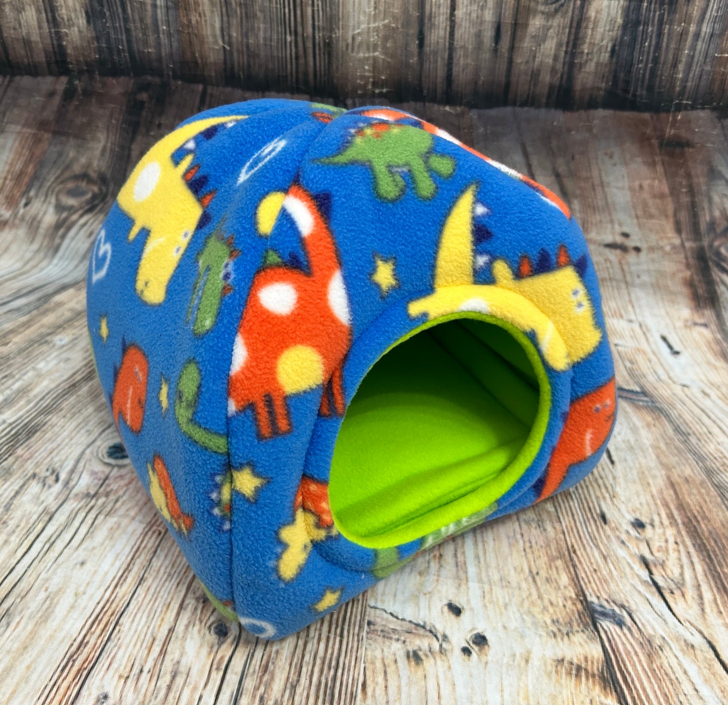 Cartoon Dinosaurs Fleece Piggie Pyramid / Lime + Pad