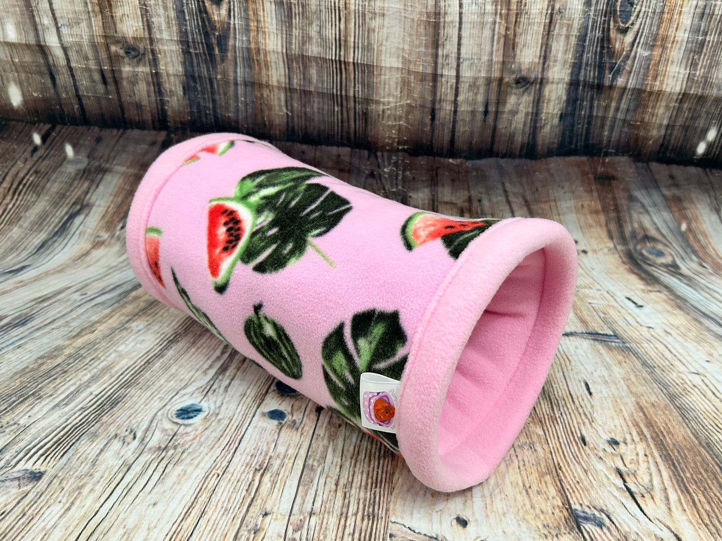 Watermelon Fleece Cosy Tunnel / Baby Pink