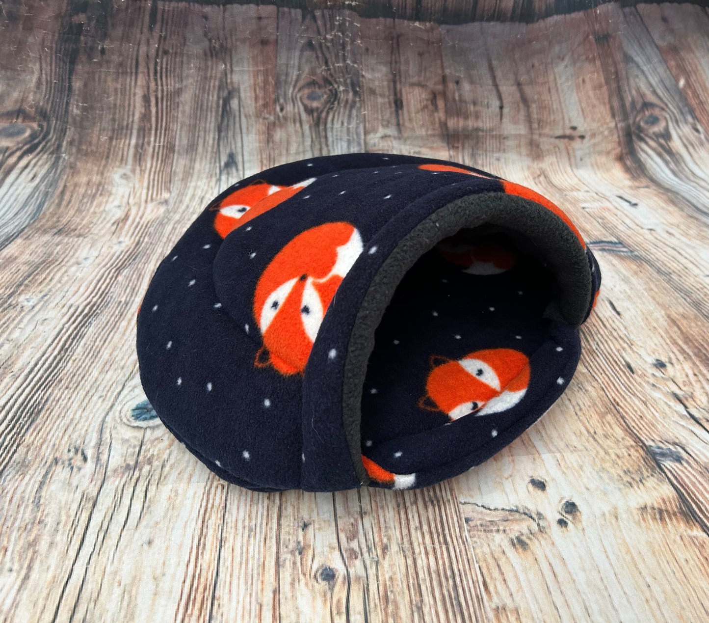 Navy Foxes Fleece Piggie Pocket Pod