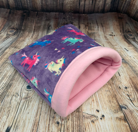 Purple Unicorns Supersoft Fleece Piggie Sack