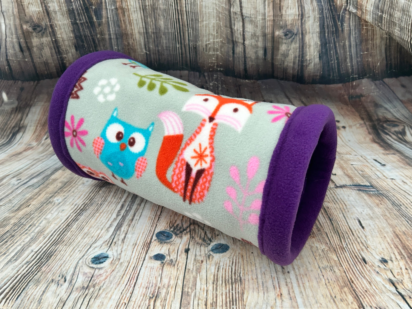 Sage Woodlands Fleece Cosy Tunnel / Purple