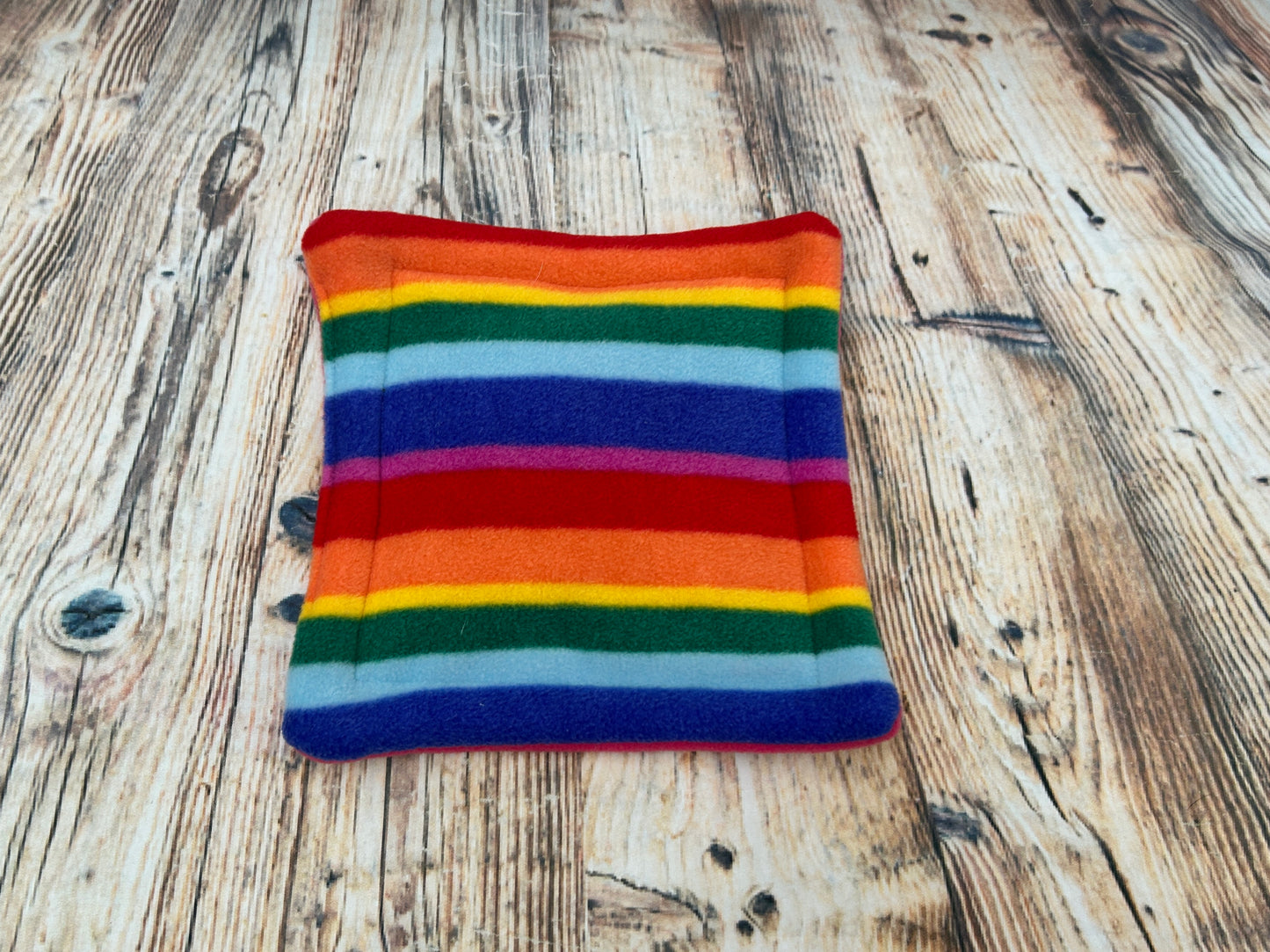Rainbow Stripes Fleece Cage Pad