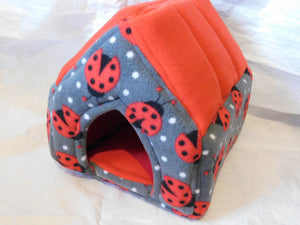 Grey Ladybird Piggie Manor / Red Lining - Pampered Piggies Boutique
