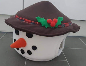 MADE TO ORDER Snowman Fleece Bed + Pad
