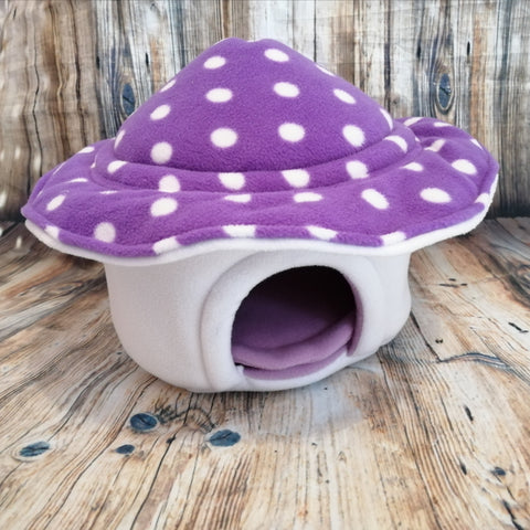 MADE TO ORDER Purple Toadstool / Mushroom House + Pad